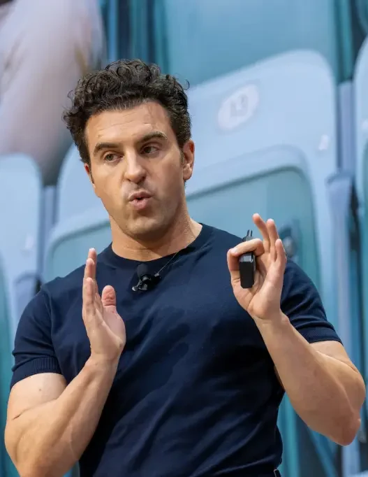 Airbnb CEO Brian Chesky speaking