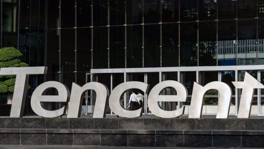 Tencent logo outside headquarters